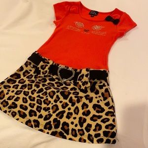 LILT KIDS ADORABLE CAT DRESS